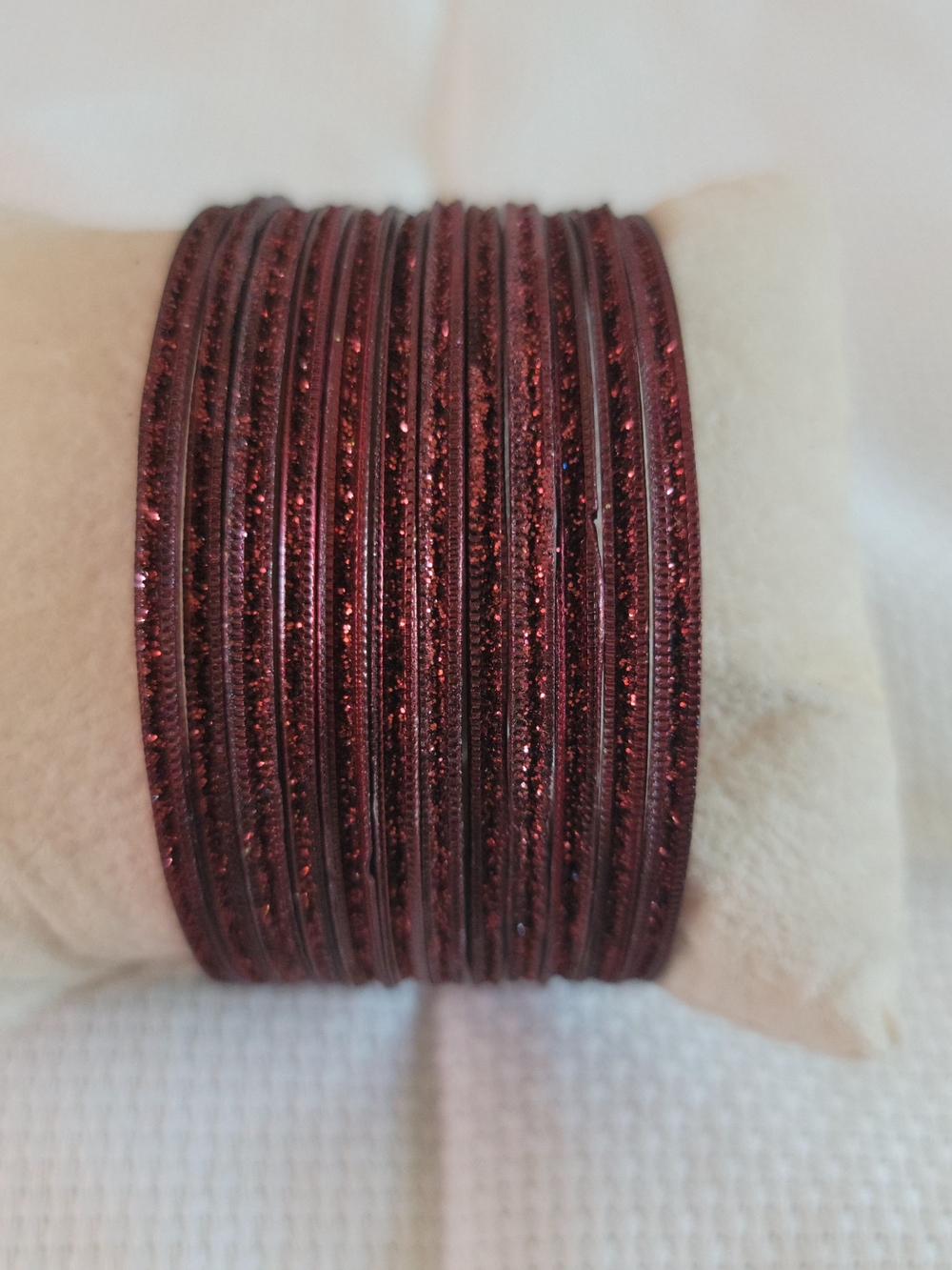 Sparkling Maroon Bangle Set - Women Jewelry